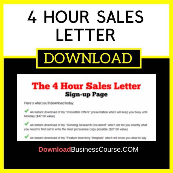 4 Hour Sales Letter FREE DOWNLOAD