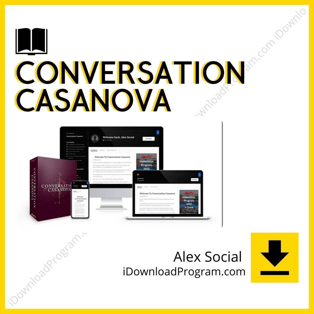 Alex Social – Conversation Casanova, download, downloadbusinesscourse, drive, fast, free, google, mega, rapidgator, torrent