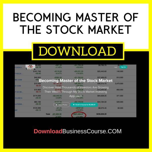 Becoming Master Of The Stock Market FREE DOWNLOAD