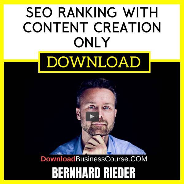 Bernhard Rieder Seo Ranking With Content Creation Only FREE DOWNLOAD