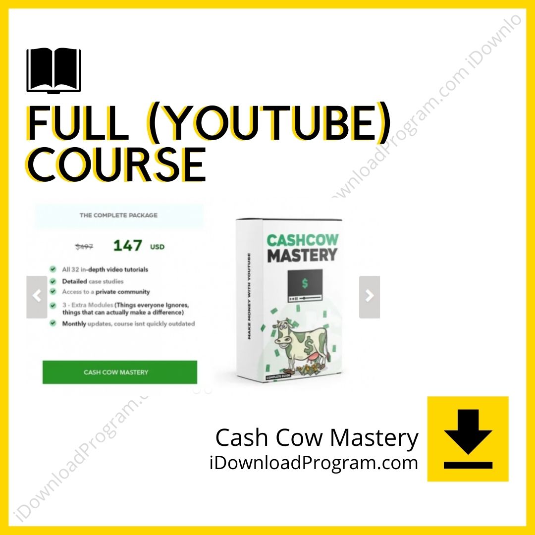 Cash Cow Mastery – Full (Youtube) Course, download, downloadbusinesscourse, drive, fast, free, google, mega, rapidgator, torrent