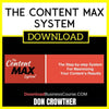 Don Crowther The Content Max System FREE DOWNLOAD