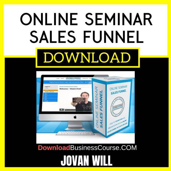 Jovan Will Online Seminar Sales Funnel FREE DOWNLOAD